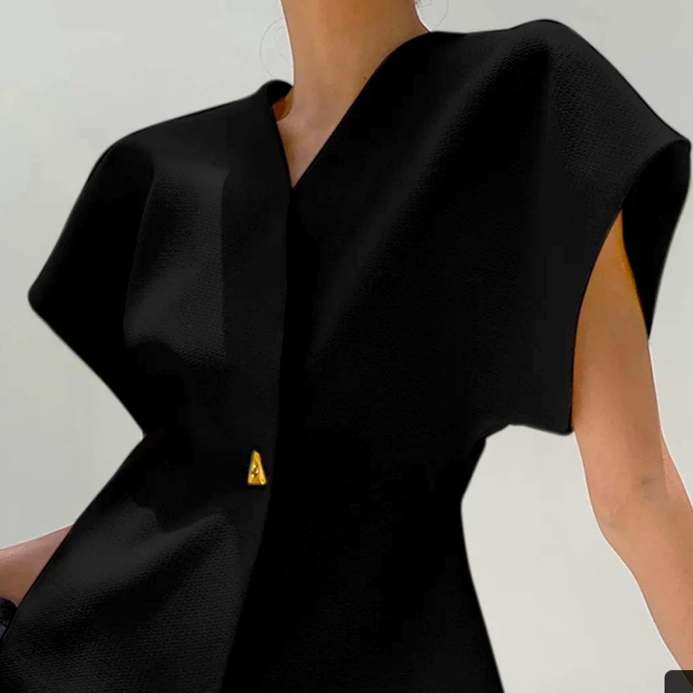 Elegant V-Neck Blouse